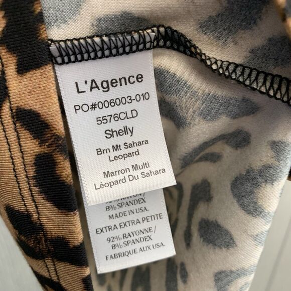 L'Agence Brown Leopard Shelly Tank Blouse XXS - Picture 7 of 8